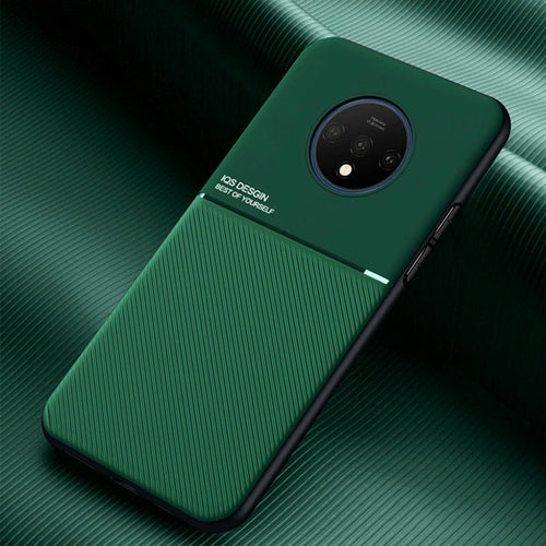 Oneplus 7T Pro IQS Design Soft Leather Texture Case With Magnetic Car Vent For Oneplus 7T Pro Green