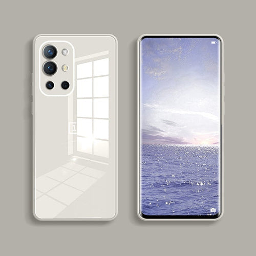 OnePlus 9R Silicon Back Glass Camera Protection Case For OnePlus 9R White