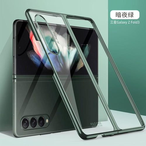 Samsung Galaxy Z Fold 3 5G Crome Hard Pc Glossy Case Cover Green