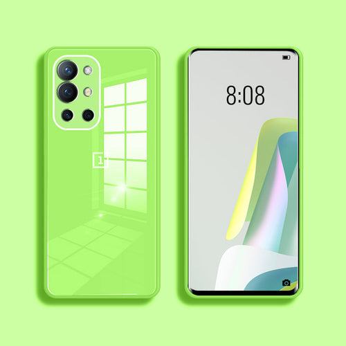 OnePlus 9R Silicon Back Glass Camera Protection Case For OnePlus 9R Neon Green