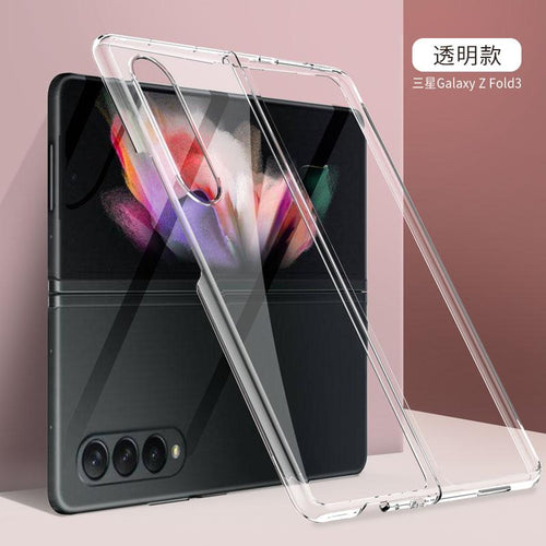 Samsung Galaxy Z Fold 3 5G Crome Hard Pc Glossy Case Cover Transparent