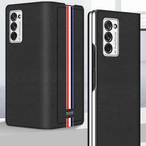 Samsung Galaxy Z Fold 2 COLORED STRAP LEATHER PROTECTIVE CASE