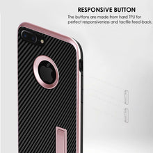 Load image into Gallery viewer, iPhone 7+ PLUS Cover, Schockproof Rugged Premium Style With Kick Stand Back Case (Diamond Series) (Rose Gold)