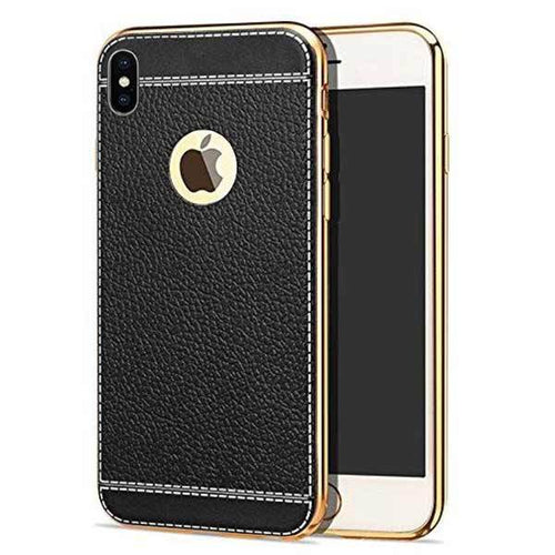 iPhone XS  Designer Cover, Excelsior Premium Silicon and Leather Back Cover Case